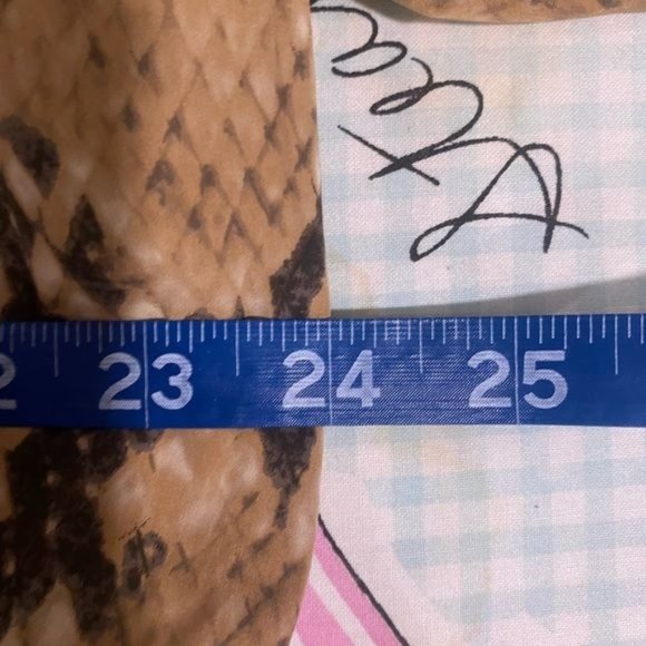 Reyna Angora tan snake print dress long sleeve size XL - Picture 4 of 11